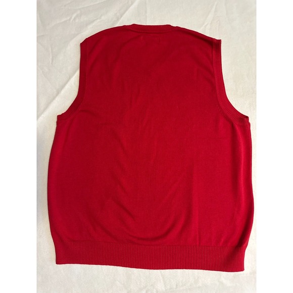 Men's Argyle Sweater Vest Lot of 2 Large Preppy Golf Classic Cotton - Picture 7 of 9